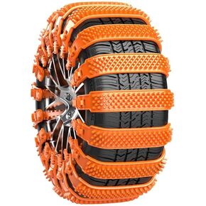10Pcs Snow Tire Chains for Lincoln Nautilus Navigator Aviator, Snow Zip Tie Traction Cables, Reusable for Winter Driving on Snow and Muddy Roads, Emergency Use Set,B Orange in Saudi Arabia