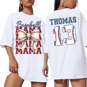 Personalized Baseball Mom Shirt Sweatshirt Hoodie, Custom Name Baseball Jersey, Sports Mom Gifts in Saudi Arabia