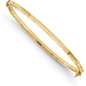 IceCarats 14K Solid Yellow Gold Hinged Bangle Bracelet in Saudi Arabia