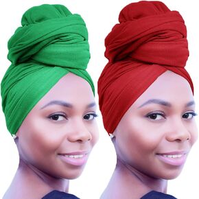 2 قطعة أشرطة رأس للنساء عمامة أغطية الرأس أوشحة شعر طويلة كبيرة خفيفة الوزن لينة الحجاب عقال حجاب واسع in Kuwait