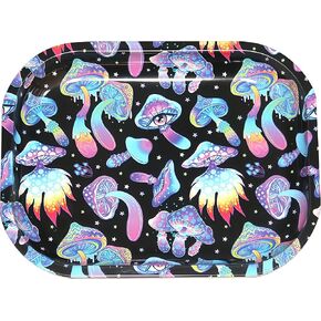 Small Metal Tray,Cute Decorative Tray,Small Cute Decorative Tray Ideal Storage for Home or on The Go, Gifts for Hippie Friend,Design - Unique Gifts,7" x 5.5" (Gold) in Saudi Arabia