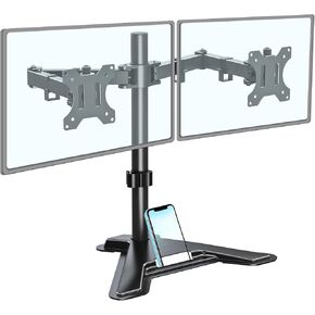 MOUNTUP Dual Monitor Stand - Freestanding & Height Adjustable Monitor Desk Mount, Steady VESA Mount Computer Monitor Stand for 2 Screens up to 27 inches, MU1002 in Kuwait