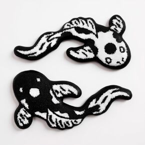 Koi Fish Rug Set of 2 (32x16) – Tufted Black Rug for Living Room, Japanese Decor Carp Design, Soft Japanese Area Rug for Home, Unique Koi Fish Decor Accent Mats in Saudi Arabia
