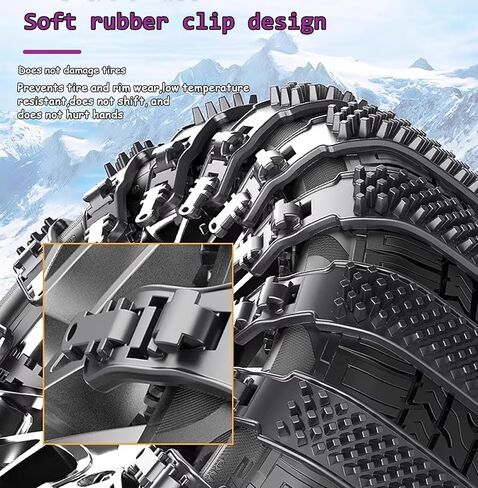 Snow Tire Chains for Genesis Electrified GV70 2025-2025, Portable Emergency Anti-slip Straps, Snow Chains for Muddy Roads and Winter Driving, Durable and Highly Stable,B Black in Saudi Arabia