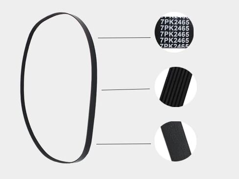 AUCERAMIC K070971 Serpentine Drive Belt Fit for Infiniti QX56 2004-2010 Nissan Armada 2005-2015 Pathfinder 2008-2012 Titan 2004-2015 5.6L V8 DOHC 7PK2465 117207S000 117207S00A in Saudi Arabia