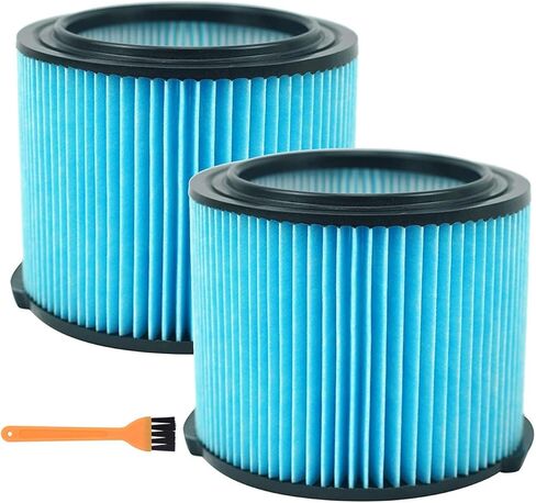 2 Pack VF3500 Filter for Ridgid Shop Vacuum 3-4.5 Gallon, Hepa Filters for Ridgid Wet/Dry Vaccum + 3 Pack VF3501 Filter Bags for Ridgid + 1 Cleaning Brush (5 Pack) in Kuwait