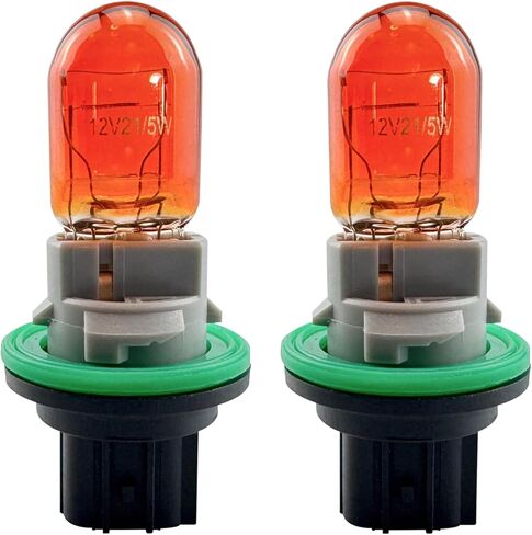 2Pcs Park and Turn Signal Light Sockets & Bulbs Kit Fit for Dodge Dart 2013 2014 2015 2016 7442NA Amber 12V 5W/21W Replacement 68186725AB L07442NALL Turn Signal Lamp Holder and Bulb Set in Kuwait