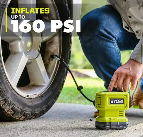 لأداة نفخ الضغط العالي اللاسلكية RYOBI 18V ONE+ (أداة فقط)، تصميم مدمج لإطارات السيارات، والكرات الرياضية، ومراتب الهواء، والمواد القابلة للنفخ in Saudi Arabia