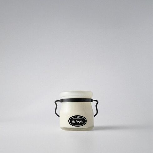 شركة Milkhouse Candle يا اليقطين! شمعة الصويا - الكراميل المملح | قرفة وقرنفل | معطرة بالفانيليا واليقطين - وعاء كريم بغطاء سعة 5 أونصة، مدة احتراق تزيد عن 35 ساعة، صنع في الولايات المتحدة الأمريكية in Kuwait