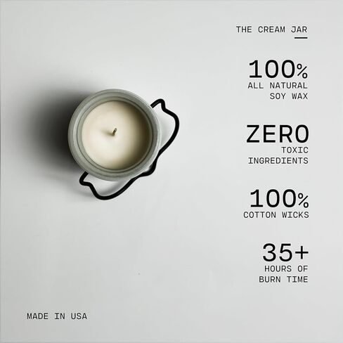 شركة Milkhouse Candle يا اليقطين! شمعة الصويا - الكراميل المملح | قرفة وقرنفل | معطرة بالفانيليا واليقطين - وعاء كريم بغطاء سعة 5 أونصة، مدة احتراق تزيد عن 35 ساعة، صنع في الولايات المتحدة الأمريكية in Kuwait