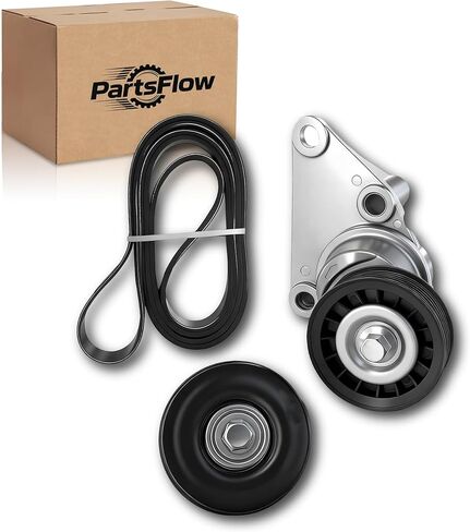 Serpentine Drive Belt Tensioner Component Kit K060930 ACK060930K1 for Chevrolet Express 2500 2003-2008 for Suburban 1500 2003-2006 for Gmc Savana 2500 2003-2008 for Hummer H2 2003-2007 38158 36299 in Saudi Arabia