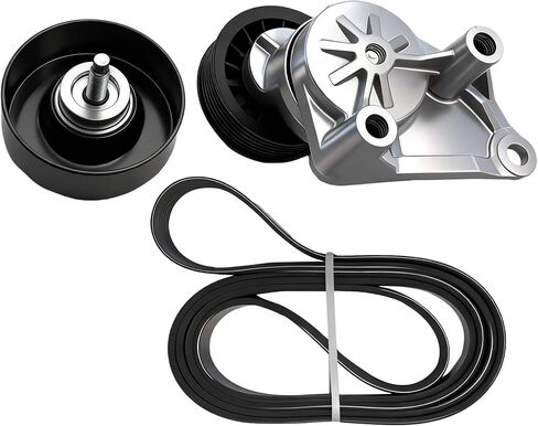 Serpentine Drive Belt Tensioner Component Kit K060930 ACK060930K1 for Chevrolet Express 2500 2003-2008 for Suburban 1500 2003-2006 for Gmc Savana 2500 2003-2008 for Hummer H2 2003-2007 38158 36299 in Saudi Arabia