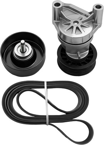 Serpentine Drive Belt Tensioner Component Kit K060930 ACK060930K1 for Chevrolet Express 2500 2003-2008 for Suburban 1500 2003-2006 for Gmc Savana 2500 2003-2008 for Hummer H2 2003-2007 38158 36299 in Saudi Arabia