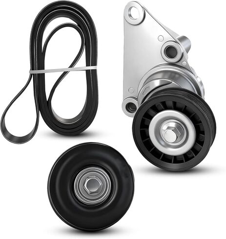 Serpentine Drive Belt Tensioner Component Kit K060930 ACK060930K1 for Chevrolet Express 2500 2003-2008 for Suburban 1500 2003-2006 for Gmc Savana 2500 2003-2008 for Hummer H2 2003-2007 38158 36299 in Saudi Arabia