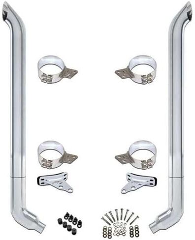 Technical Precision Replacement for Peterbilt 378 Year 1994 7 X 108 INCH Chrome WEST Coast Turnout Stack KIT with OE Style Elbows in Saudi Arabia