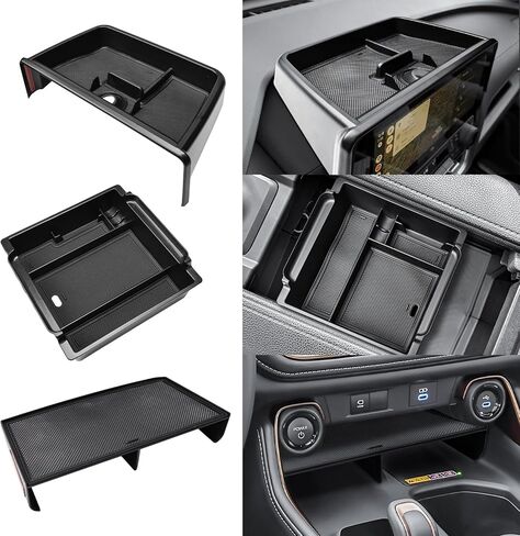 3PCS Center Console Organizer Set Compatible with 2024 2025 2026 Toyota Grand Highlander Accessories — Dashboard Organizer + Front Console Insert Divider + Armrest Storage Box, ABS Storage Tray in Saudi Arabia