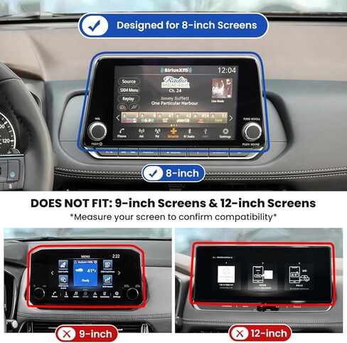 صينية تنظيم لوحة القيادة المركزية لسيارة Nissan Rogue S/SV 2021-2026، SL 2021-2023، Rock Creek 2023-2026 خلف صندوق تخزين الشاشة، تناسب فقط شاشة 8 بوصة، بلاستيك ABS أسود in Kuwait