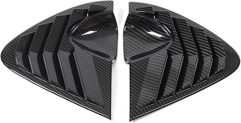 Compatible with SEAT Leon MK2 2008-2012 ABS Carbon Fiber Car Rear Window Triangle Shutter Deflector Decoration Car Accessrories(Black) in Saudi Arabia