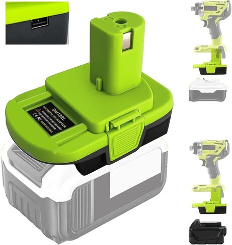 MT20RNL Battery Adapter for Makita to for Ryobi 18V Power Tools, Battery Adaptor Convert for Makita 18V Battery to for Ryobi 18V Power Tools(No Battery) in Kuwait