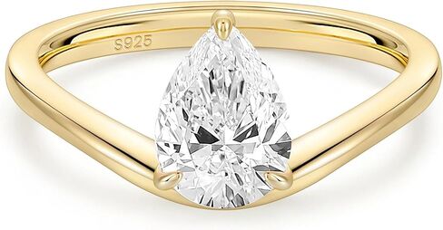 EAMTI 1.5CT 925 Sterling Silver Engagement Rings for Women Oval Cut CZ Bands Solitaire Cubic Zirconia Curved Wedding Promise Gold Rings for Her Size 4-10 in Saudi Arabia
