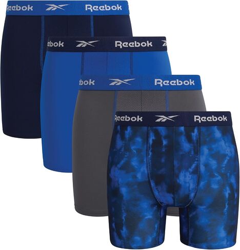 Reebok Men''s Underwear - Performance Boxer Briefs (4 Pack) (BlackBlackBlackBlack, Medium)'' in Saudi Arabia