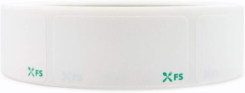 قابلة للذوبان عن طريق الغذاء الآمن - لا تترك أي بقايا لاصقة تذوب في الماء خلال 30 ثانية، مثالية للحاويات القابلة لإعادة الاستخدام - 500 ملصق لكل لفة in Kuwait