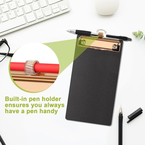 Black Plastic Clipboards 4 Pack Clipboard with Pen Holder 4.17x 8 inch Memo Size Plastic Clipboards Low Profile Clip Boards for Home Office School in Saudi Arabia