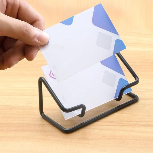 2 Pack Business Metal Business Card Holder office decor Card Holder Desk Display,Business Card Display Stand,for Office Home Desktop (black) in Saudi Arabia