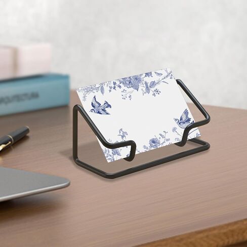 2 Pack Business Metal Business Card Holder office decor Card Holder Desk Display,Business Card Display Stand,for Office Home Desktop (black) in Saudi Arabia