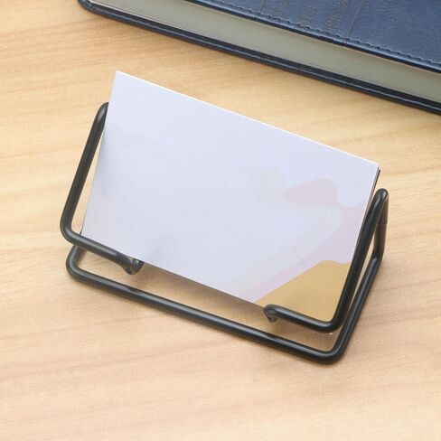 2 Pack Business Metal Business Card Holder office decor Card Holder Desk Display,Business Card Display Stand,for Office Home Desktop (black) in Saudi Arabia