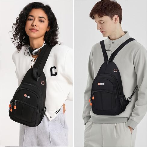 حقيبة كروس بودي بحزام للنساء مقاومة للماء حقيبة ظهر خفيفة الوزن للكتف والصدر للرجال والنساء والسفر والمشي لمسافات طويلة in Kuwait