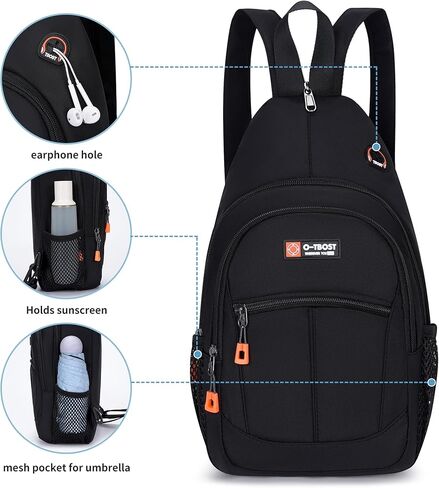 حقيبة كروس بودي بحزام للنساء مقاومة للماء حقيبة ظهر خفيفة الوزن للكتف والصدر للرجال والنساء والسفر والمشي لمسافات طويلة in Kuwait