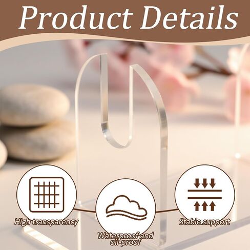 2 Pcs Acrylic Fan Display Stand, Clear Fan Display Holder Base Easel FoldingFan Holder Japanese Chinese Hand Fans Storage Holders Displays Stand for Fans Displays & Organization in Saudi Arabia
