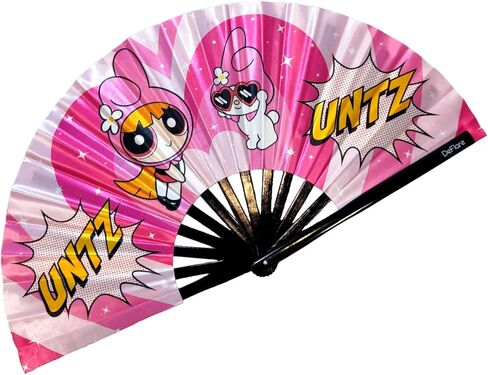 DeFlare | Kawaii Rave Fan | Large Hand Fan | Festival Gear & Accessory | Rave Accessory | EDM Rave Fan | Festival Fans in Saudi Arabia