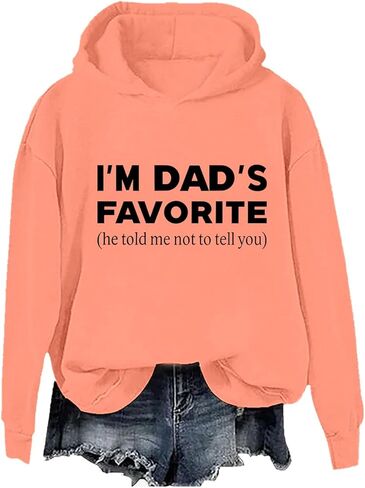 Im Moms Favorite Sweatshirt & Hoodie Funny She Told Me Not To Tell You Mom's & Dad's Favorite Daughter Sweatshirt in Saudi Arabia