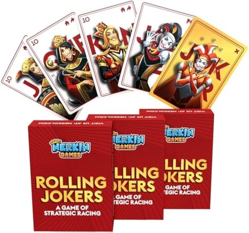 Rolling Jokers - لعبة الجوكر والرخام الخشبية المثالية - هدية مميزة للعائلات والأجداد والأصدقاء - استراتيجية البطاقات الكلاسيكية تلبي المرح الحديث - للأعمار من 8 سنوات فما فوق in Saudi Arabia