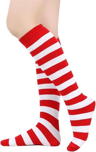 Tongcloud 2 Pairs Women's Knee High Socks Outdoor Sport Athletic Socks Casual Stripe Tube Socks in Saudi Arabia