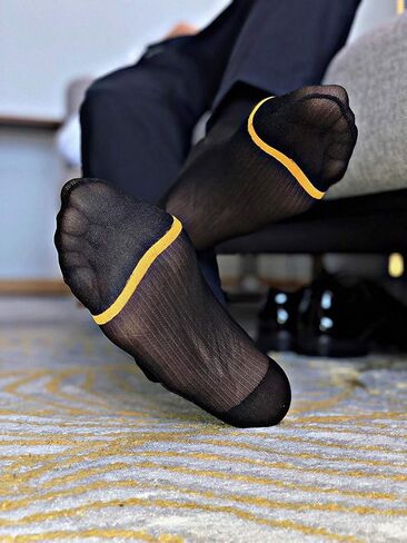 Goobester Men's Thin Formal Business Sheer Dress Sock Casual Suit Socks For Male in Saudi Arabia