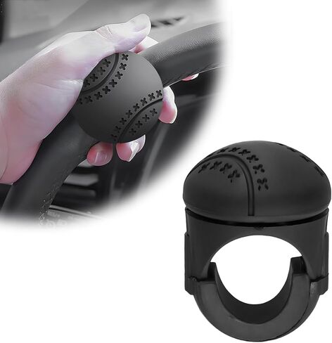 Steering Wheel Spinner, Anti-Slip Silicone Power Handle Knob with Metal Ball Bearing, 360° Rotatable Steering Wheel Auxiliary Booster Ball for Most Vehicles, Car Accessories in Saudi Arabia