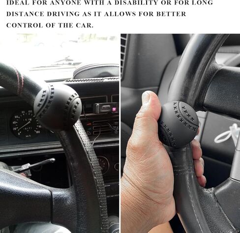 Steering Wheel Spinner, Anti-Slip Silicone Power Handle Knob with Metal Ball Bearing, 360° Rotatable Steering Wheel Auxiliary Booster Ball for Most Vehicles, Car Accessories in Saudi Arabia