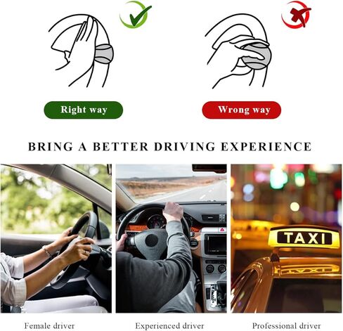 Steering Wheel Spinner, Anti-Slip Silicone Power Handle Knob with Metal Ball Bearing, 360° Rotatable Steering Wheel Auxiliary Booster Ball for Most Vehicles, Car Accessories in Saudi Arabia