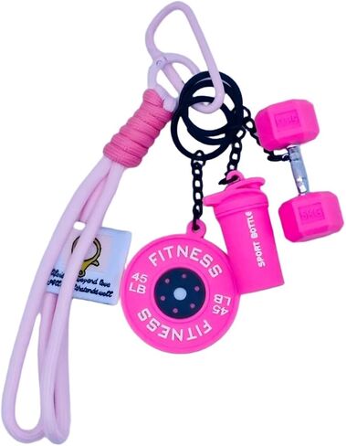 حقيبة سلسلة مفاتيح دمبل من السيليكون ومحفظة سحرية هدية للياقة البدنية لمحبي صالة الألعاب الرياضية، وإكسسوارات صالة الألعاب الرياضية للنساء والرجال in Kuwait