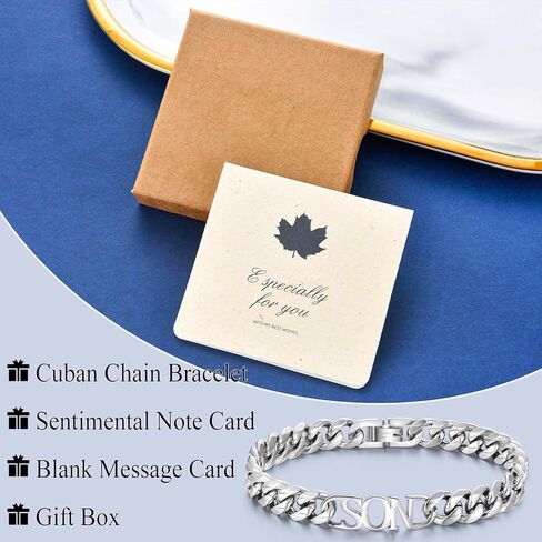 سوار رجالي للأولاد في سن المراهقة للأب والأب والعم والزوج والأب والابن والزوج وابن الأخ والأخ، 9 مم من الفولاذ المقاوم للصدأ الكوبي سلسلة ربط سوار مجوهرات عيد الحب الأب عيد الميلاد هدايا التخرج in Kuwait