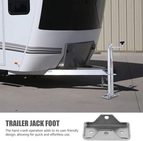 NUOBESTY Trailer Jack Foot Pad and Removable Stabilizer Bracket Set with Base Plate for Rv and Camper Trailer Jack Accessories in Saudi Arabia