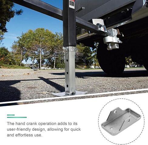 NUOBESTY Trailer Jack Foot Pad and Removable Stabilizer Bracket Set with Base Plate for Rv and Camper Trailer Jack Accessories in Saudi Arabia