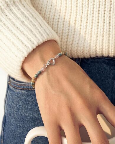 Shonyin Everlasting Heart Bracelet for Her Girlfriend Women Gifts with Meaningful Card Valentines Birthday Christmas in Saudi Arabia