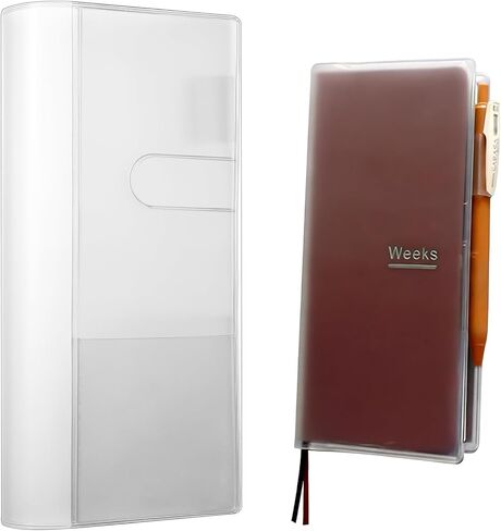 1 Pack 8.03 x 7.78 Inches frosted Plastic Book Cover for Hobonichi Weeks, PVC Planner Cover Protector for Books, Protecting Sleeves for Notebooks in Kuwait