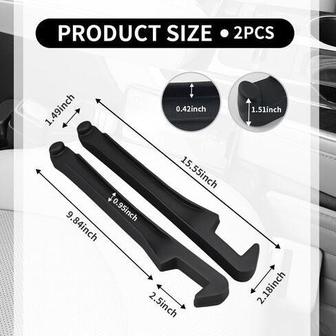 منظم حشو فجوات مقعد السيارة من قطعتين من Turcee مع فتحة تخزين وخطاف، شريط حشو فجوات مقعد السيارة لملء الفجوات، استخدام عالمي ومزدوج الجوانب لمقاعد السيارات والفجوات وملحقات السيارات الداخلية in Kuwait