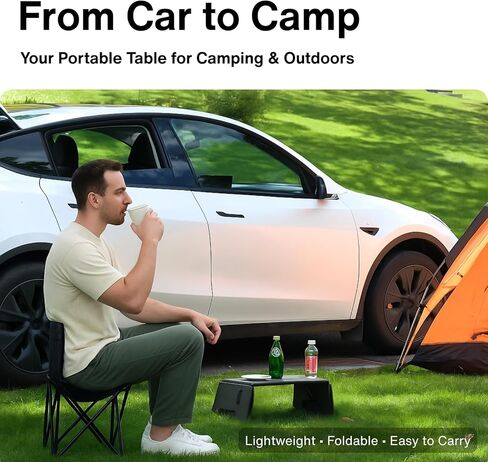 مكتب سيارة Tesla للطراز 3 والطراز Y - طاولة كمبيوتر محمول قابلة للطي لمقعد الركاب للاستخدام في مواقف السيارات والعمل الخفيف والسفر والتخييم في السيارة in Saudi Arabia