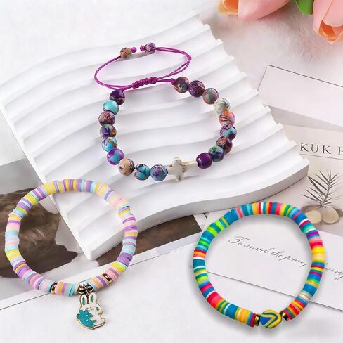 الصليب سوار هدايا المعمودية سلة عيد الفصح الحشوات الأولى بالتواصل قابل للتعديل الطين والحجر المسيح الماء المقدس سوار الإيمان مجوهرات لحفيدة ابنة ابنة in Kuwait